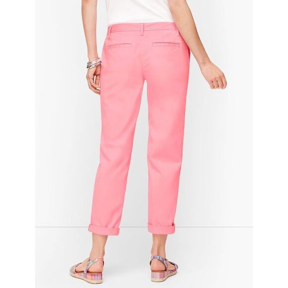 Talbots Pink Garment Dyed Relaxed Chinos Size 10 - Picture 2 of 11